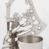 Casa Padrino Luxus Teelichthalter Silber aus vernickeltem Messing 9 x 9 x H. 11 cm