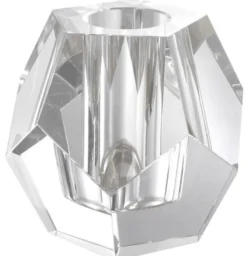 Casa Padrino Luxus Teelichthalter 16 x 16 x H. 15 cm - Kristallglas Deko Accessoires