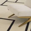 Casa Padrino Luxus Teppich Cremefarben / Schwarz 300 x 400 cm - Handgetufteter Wohnzimmer Teppich aus 100% Neuseeland Wolle - Luxus Qualität
