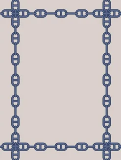 Casa Padrino Luxus Teppich Mäander Muster Blau Creme 300 x 400 cm aus 100% Neuseeland-Wolle