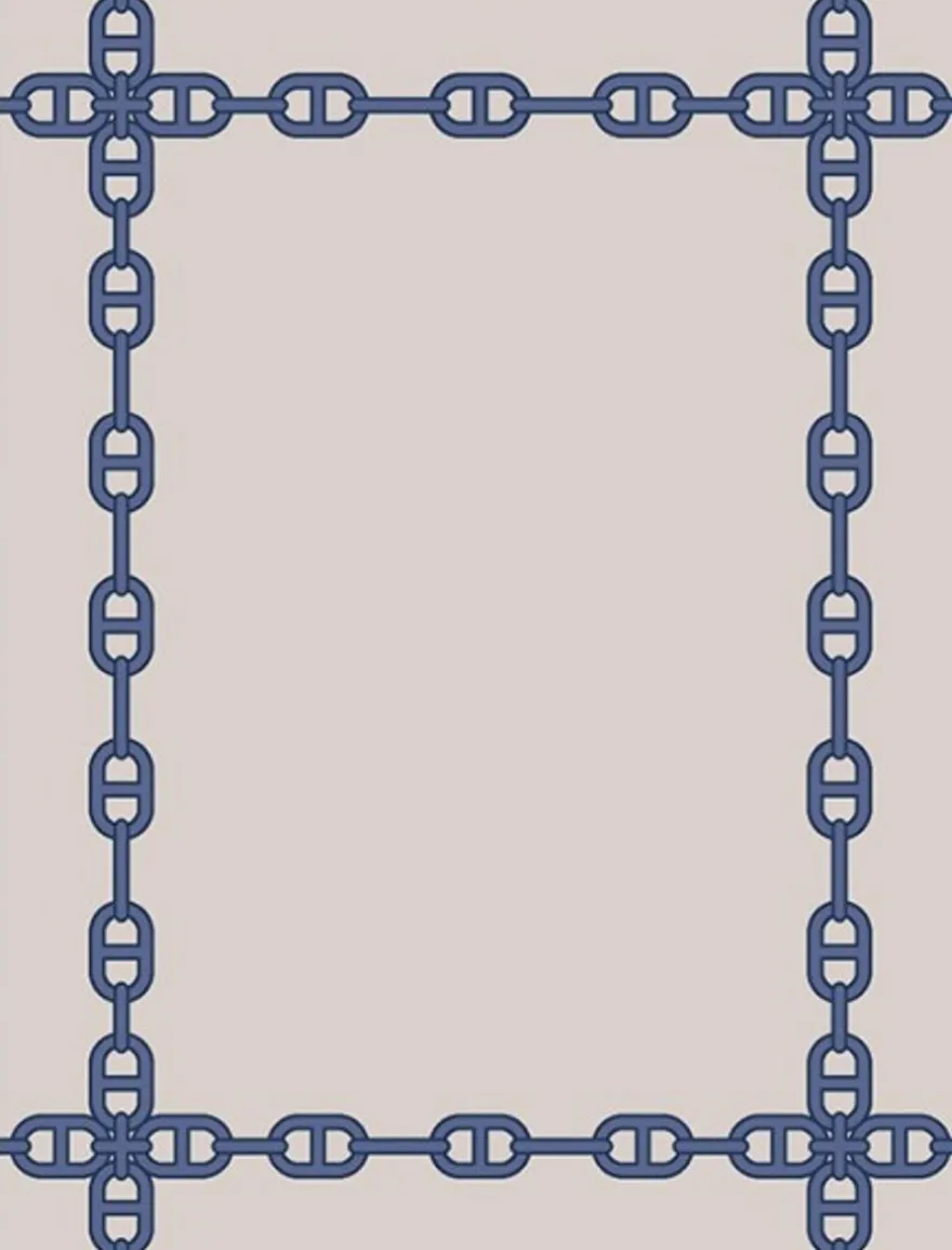 Casa Padrino Luxus Teppich Mäander Muster Blau Creme 300 x 400 cm aus 100% Neuseeland-Wolle
