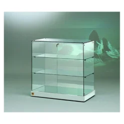 Casa Padrino Luxus Theken-Vitrine 93 x 46 cm H. 90 cm - Ladeneinrichtung - Boutique Möbel - Made in Italy