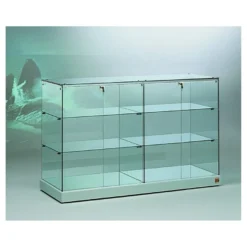 Casa Padrino Luxus Theken-Vitrine 143 x 46 cm H. 90 cm - Ladeneinrichtung - Boutique Möbel - Made in Italy