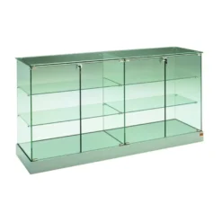 Casa Padrino Luxus Theken-Vitrine 142 x 46 cm H. 90 cm - Ladeneinrichtung - Boutique Möbel - Made in Italy