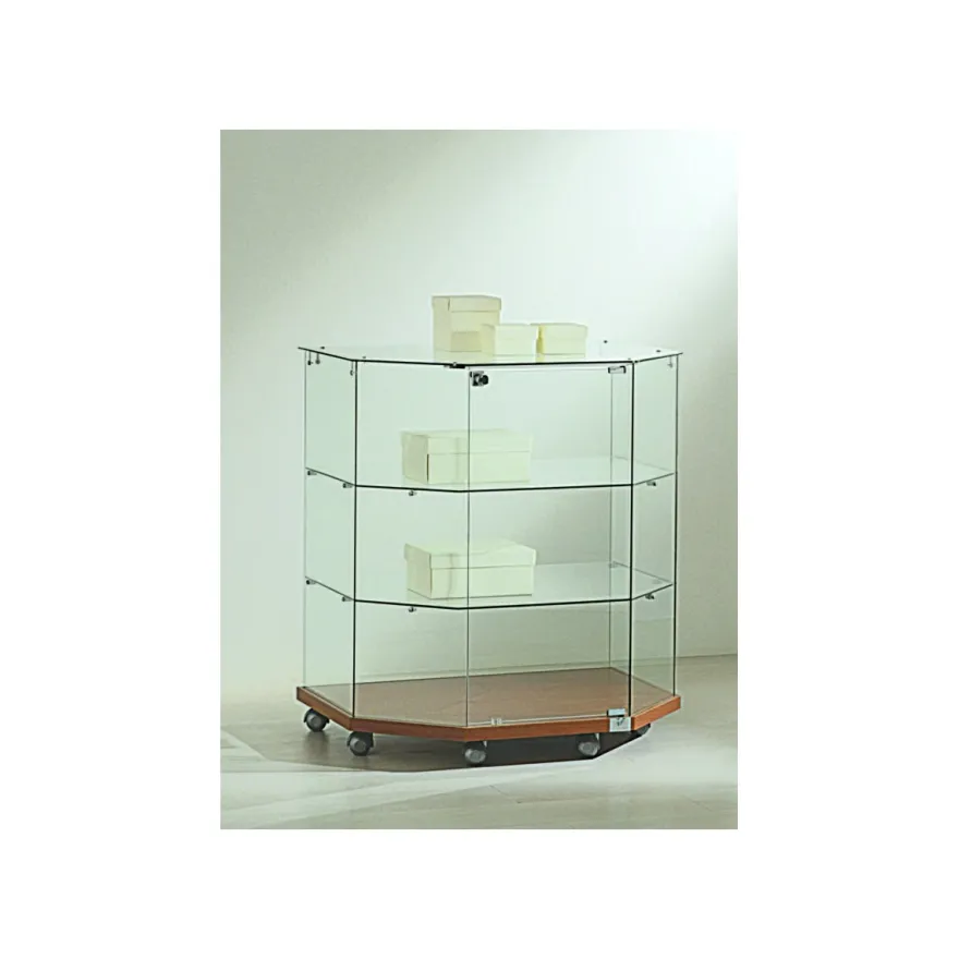 Casa Padrino Luxus Theken-Vitrine 80 x 60 cm H. 90 cm in Trapezform - Ladeneinrichtung - Boutique Möbel - Made in Italy