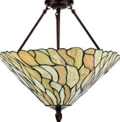 Casa Padrino Luxus Tiffany Deckenleuchte Mehrfarbig Ø 50 x H. 55 cm - Luxus Deckenlampe aus zahlreichen Glas Mosaik Stücken