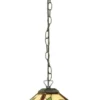Casa Padrino Luxus Tiffany Hängeleuchte Mehrfarbig 43 x 43 x H. 75 cm - Art Deco Tiffany Hängelampe - Wohnzimmer Hängeleuchte - Deko Hängeleuchte - Art Deco Leuchten - Luxus Tiffany Leuchten