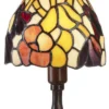 Casa Padrino Luxus Tiffany Hockerleuchte Mehrfarbig Ø 15 x H. 29 cm - Tiffany Tischleuchte - Tiffany Schreibtischleuchte - Tiffany Leuchten - Luxus Interior - Luxus Leuchten