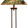 Casa Padrino Luxus Tiffany Stehleuchte Braun / Mehrfarbig 40 x 40 x H. 145 cm - Handgefertigt Tiffany Lampe aus 484 Teilen