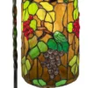 Casa Padrino Luxus Tiffany Tischleuchte Mehrfarbig / Schwarz 17 x 17 x H. 45 cm - Tiffany Schreibtischleuchte - Luxus Interior - Luxus Art Deco Leuchten - Tiffany Leuchten