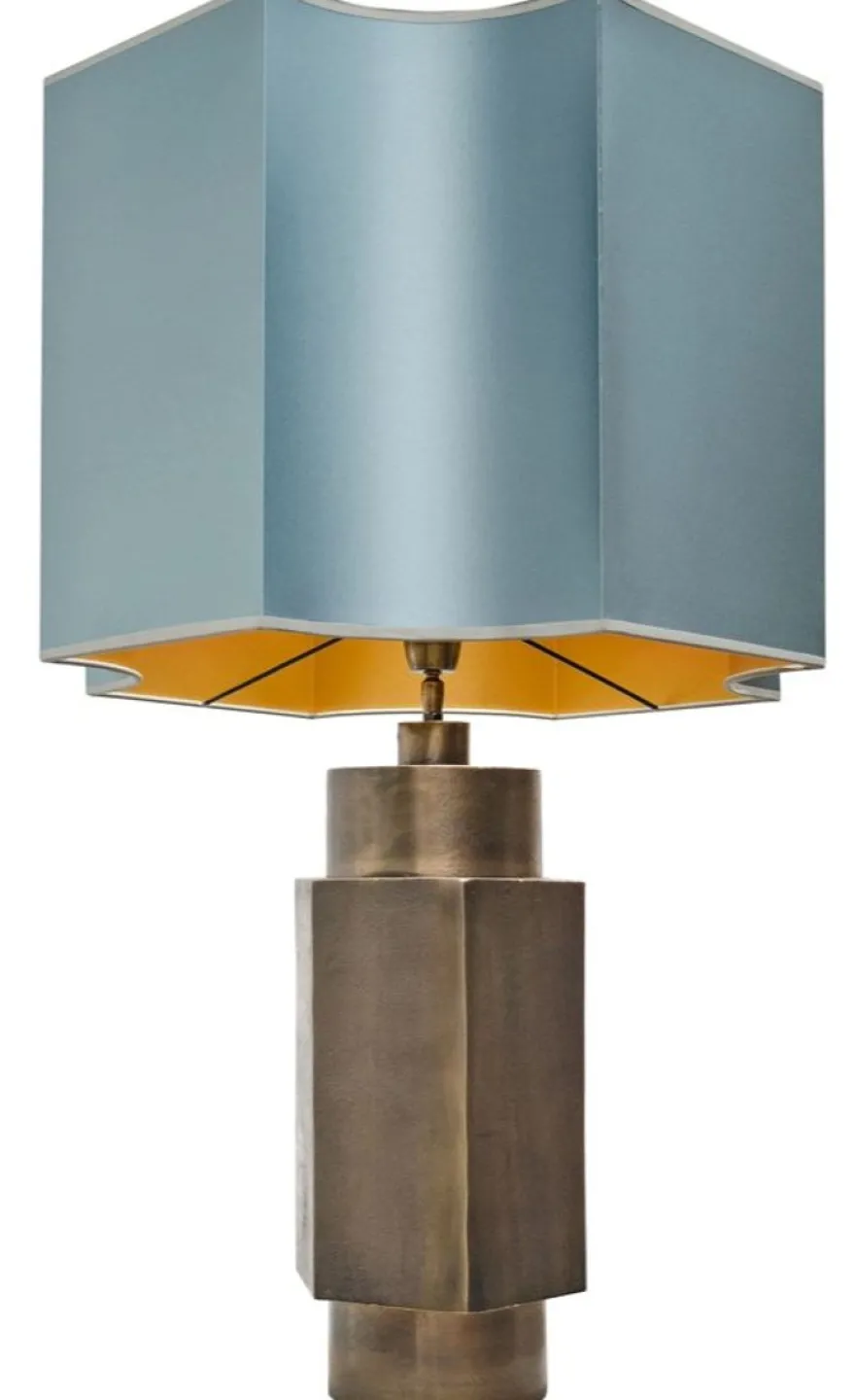 Casa Padrino Luxus Tischlampe Mattschwarz / Türkis 55 x H. 89 cm - Luxus Qualität