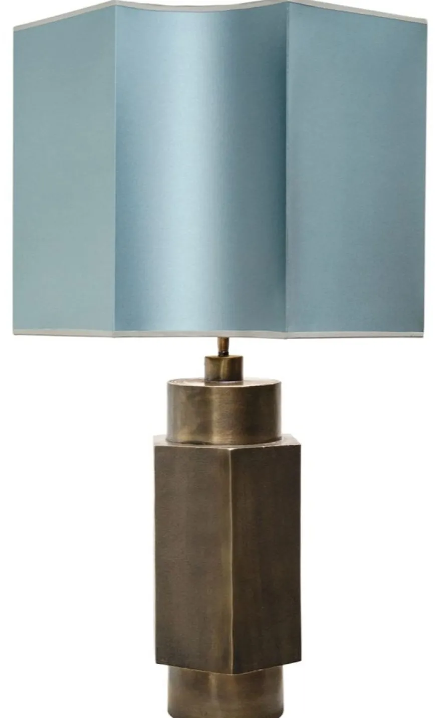 Casa Padrino Luxus Tischlampe Mattschwarz / Türkis 55 x H. 89 cm - Luxus Qualität