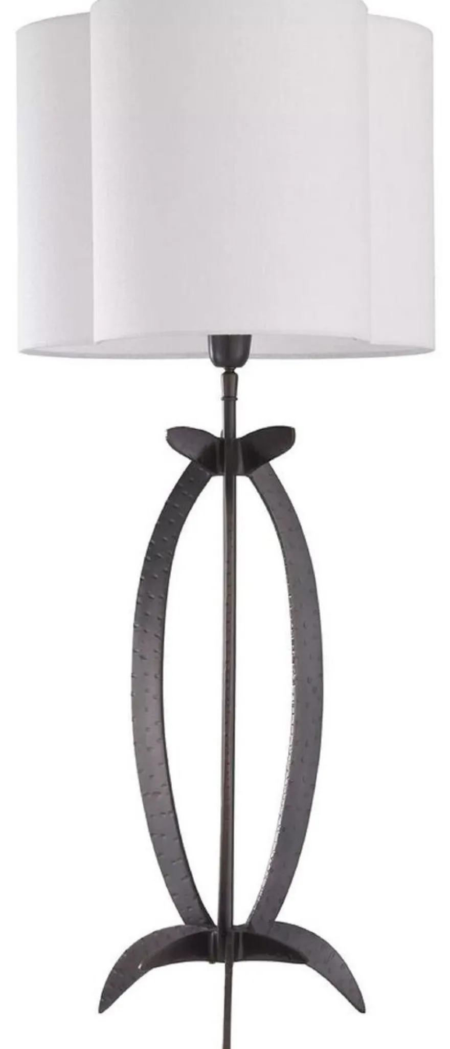 Casa Padrino Luxus Tischleuchte Bronzefarben / Weiß 40 x 38 x H. 95 cm - Elegante Schreibtischleuchte mit Lampenschirm - Luxus Leuchten