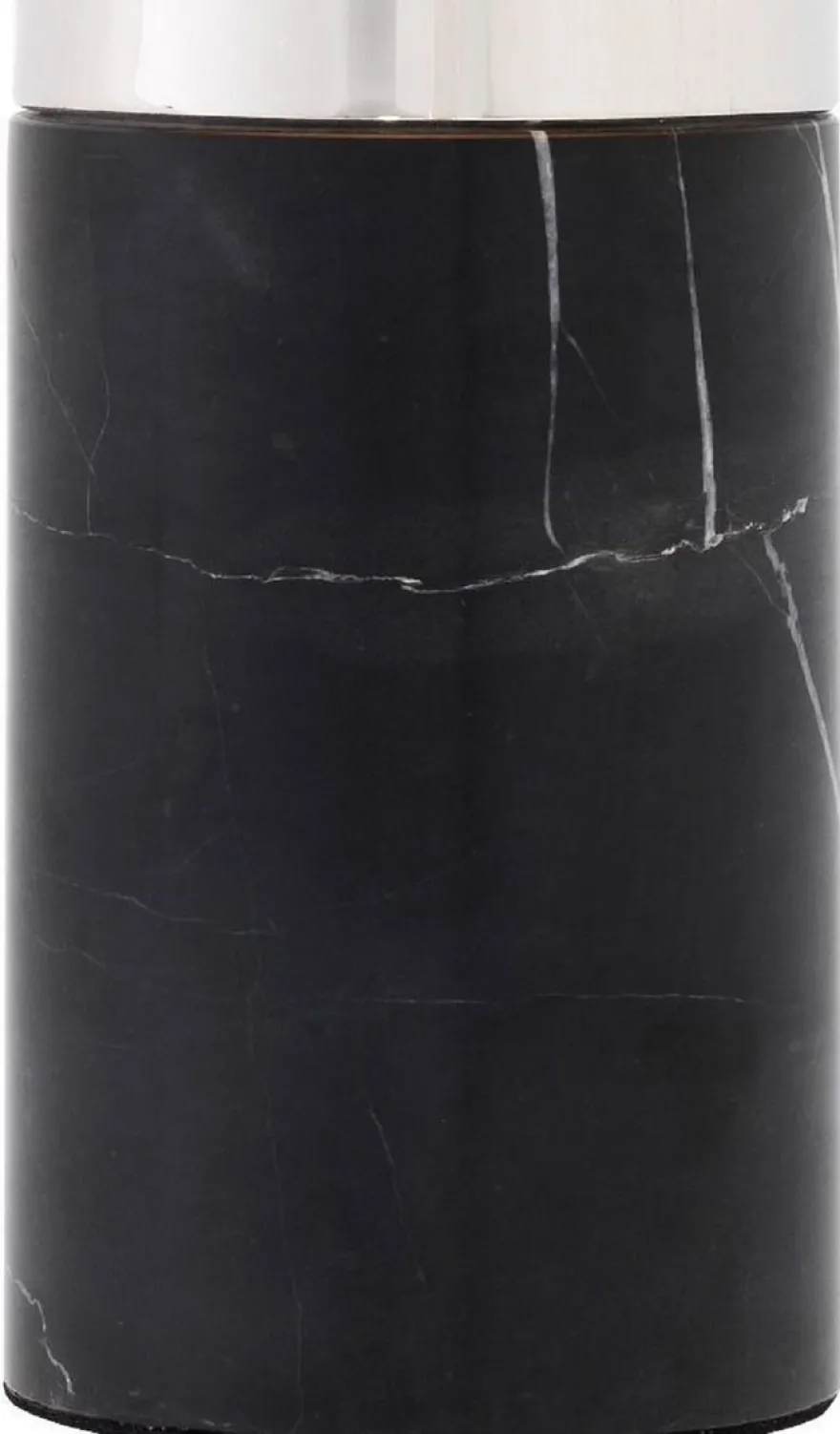 Casa Padrino Luxus Tischleuchte Silber / Schwarz Ø 50 x H. 70 cm - Tischlampe mit rundem Metall Lampenschirm