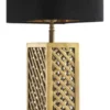 Casa Padrino Luxus Tischleuchte Vintage Messingfarben / Schwarz 46 x 22 x H. 72 cm - Luxus Qualität