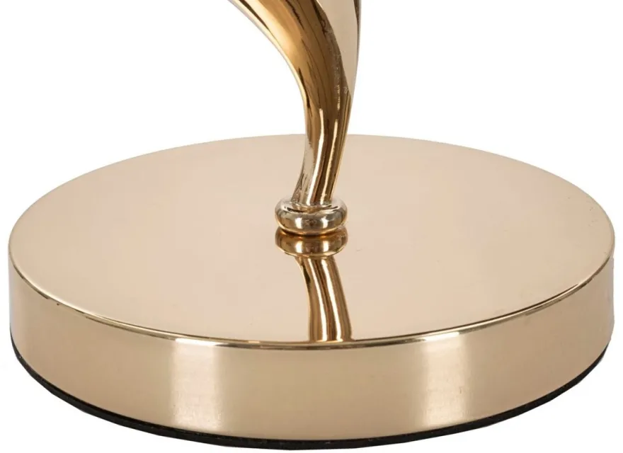 Casa Padrino Luxus Tischleuchte Gold / Weiß Ø 40 x H. 63 cm
