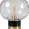 Casa Padrino Luxus Tischleuchte Schwarz / Messingfarben Ø 34 x H. 38 cm - Designer Tischlampe