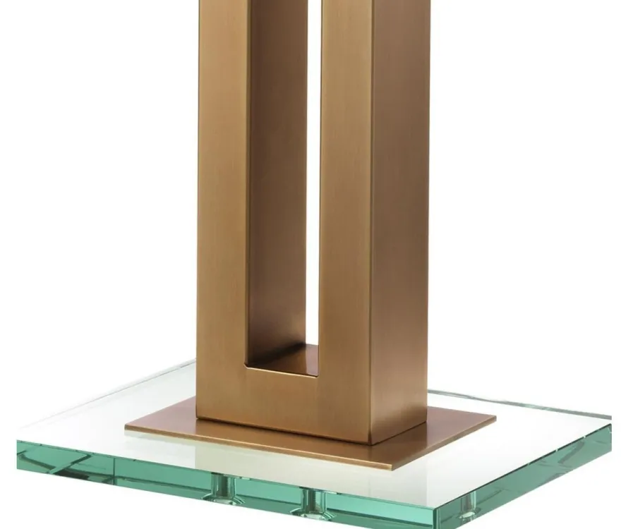 Casa Padrino Luxus Tischleuchte Antik Messingfarben / Schwarz 45 x 22 x H. 84,5 cm - Hotel & Restaurant Tischlampe