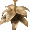 Casa Padrino Luxus Tischleuchte Vintage Messingfarben / Grün Ø 45 x H. 76 cm - Wohnzimmerlampe im Palmen Design