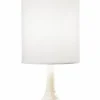 Casa Padrino Luxus Tischleuchte Porzellan Weiß H53 x 17 cm - Luxus Beleuchtung Tischlampe