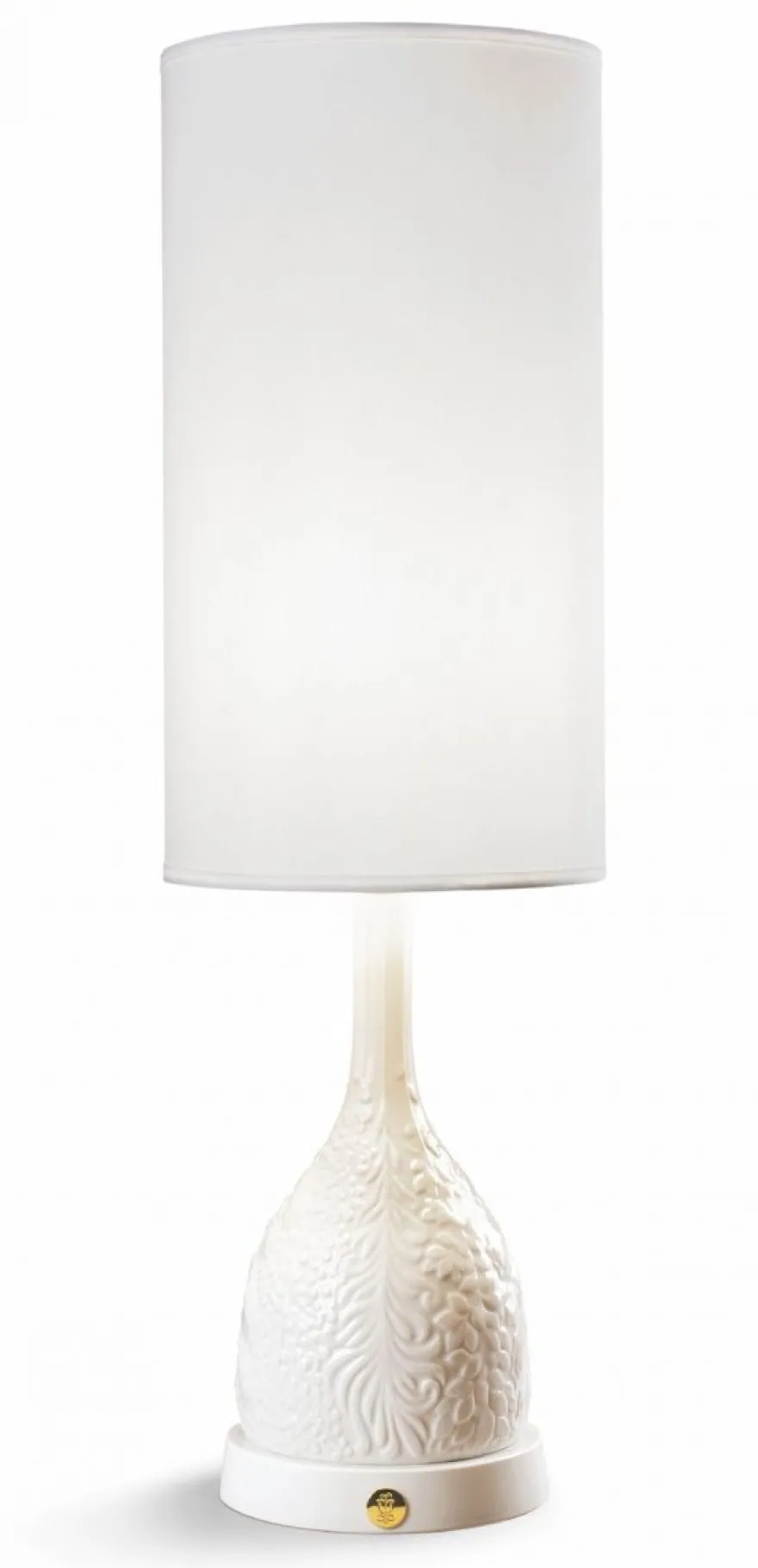 Casa Padrino Luxus Tischleuchte Porzellan Weiß H53 x 17 cm - Luxus Beleuchtung Tischlampe