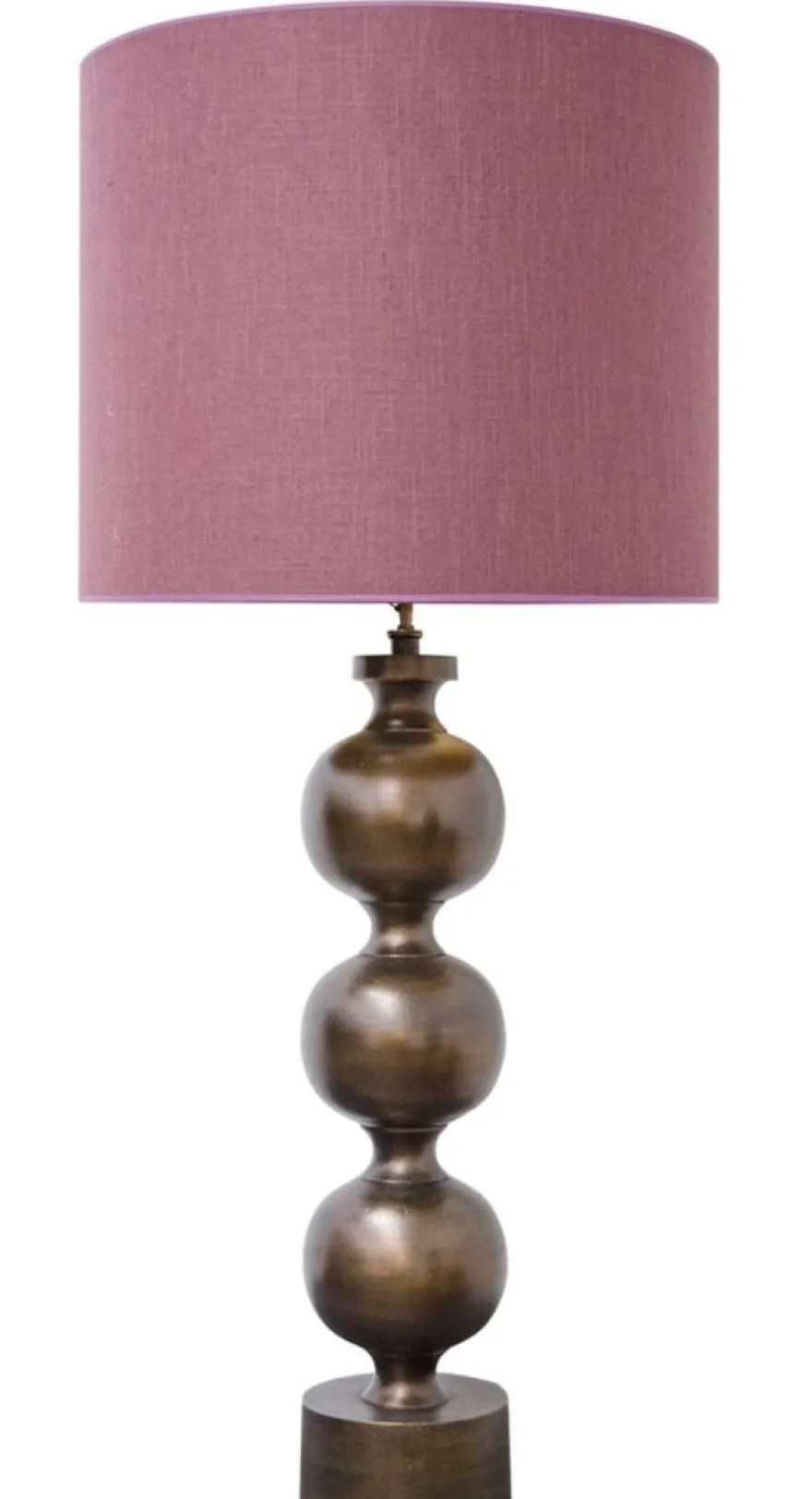 Casa Padrino Luxus Tischleuchte Antik Bronze / Altrosa 60 x H. 136 cm - Luxus Qualität