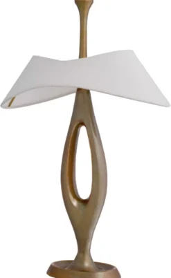 Casa Padrino Luxus Tischleuchte Vintage Messing / Weiß 41,5 x H. 63 cm - Messing Schreibtischleuchte mit Lampenschirm - Luxus Tischleuchten - Luxus Leuchten - Luxus Möbel - Luxus Interior
