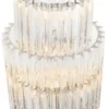 Casa Padrino Luxus Tischleuchte Eiszapfen Design, Klares Glas und Nickel Finish, Ø 33 x H 96 cm