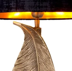 Casa Padrino Luxus Tischleuchte Vintage Messing / Schwarz 50 x 30 x H. 76,5 cm - Schreibtischleuchte mit ovalem Lampenschirm und Granitsockel - Luxus Tischleuchten - Luxus Schreibtischleuchten