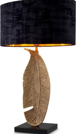 Casa Padrino Luxus Tischleuchte Vintage Messing / Schwarz 50 x 30 x H. 76,5 cm - Schreibtischleuchte mit ovalem Lampenschirm und Granitsockel - Luxus Tischleuchten - Luxus Schreibtischleuchten