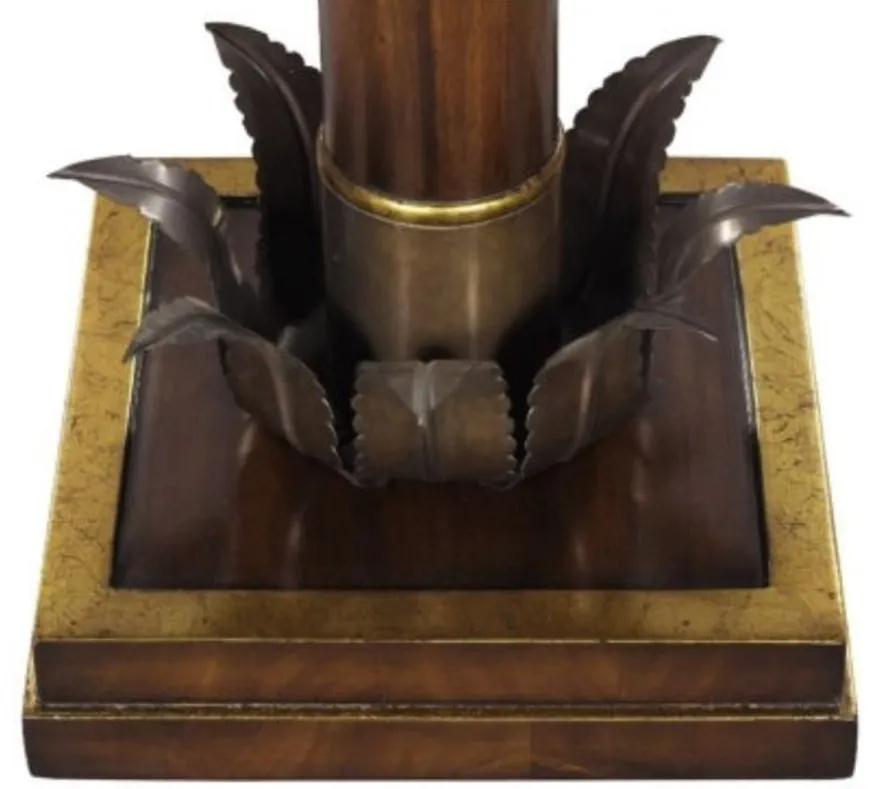 Casa Padrino Luxus Tischleuchte / Tischlampe Palme Braun 60 x 60 x H. 78 cm - Luxus Qualität
