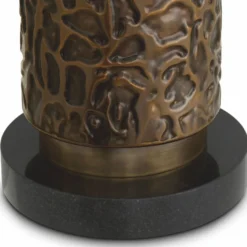 Casa Padrino Luxus Tischleuchte Bronze / Messing / Schwarz / Creme H. 76 cm
