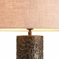 Casa Padrino Luxus Tischleuchte Bronze / Messing / Schwarz / Creme H. 76 cm