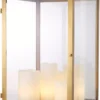 Casa Padrino Luxus Tischleuchte Antik Messing 35 x 35 x H. 65 cm - Metall Schreibtschleuchte mit Tragegriff und Lampenschirmen in Kerzenform - Luxus Leuchten - Luxus Möbel - Luxus Interior