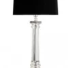 Casa Padrino Luxus Tischleuchte im edlen Nickel Design, Durchmesser 16,5 x 40 x H 73 cm, für ein stilvolles Wohnambiente