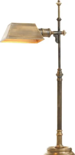 Casa Padrino Luxus Tischleuchte Vintage Messing 16 x 20,5 x H. 82 cm - Antikstil Tischlampe