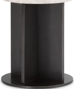 Casa Padrino Luxus Tischleuchte Bronze / Alabaster Ø 14 x H. 47 cm - Moderne Tischlampe mit rundem Alabaster Lampenschirm - Luxus Leuchten