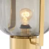 Casa Padrino Luxus Tischleuchte Gold / Grau 32 x H. 48,5 cm - Hotel & Restaurant Tischlampe