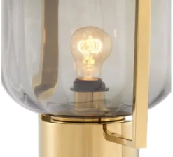 Casa Padrino Luxus Tischleuchte Gold / Grau 32 x H. 48,5 cm - Hotel & Restaurant Tischlampe