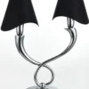 Casa Padrino Luxus Tischleuchte Silber 37 x 17 x H. 46 cm - Designer Hotel Möbel
