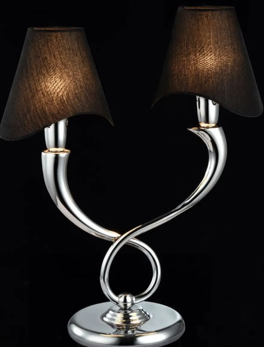 Casa Padrino Luxus Tischleuchte Silber 37 x 17 x H. 46 cm - Designer Hotel Möbel