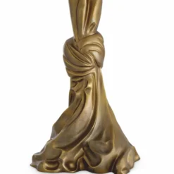 Casa Padrino Luxus Tischleuchte Vintage Messing / Creme H. 88 cm - Runde Schreibtischleuchte - Luxus Leuchten
