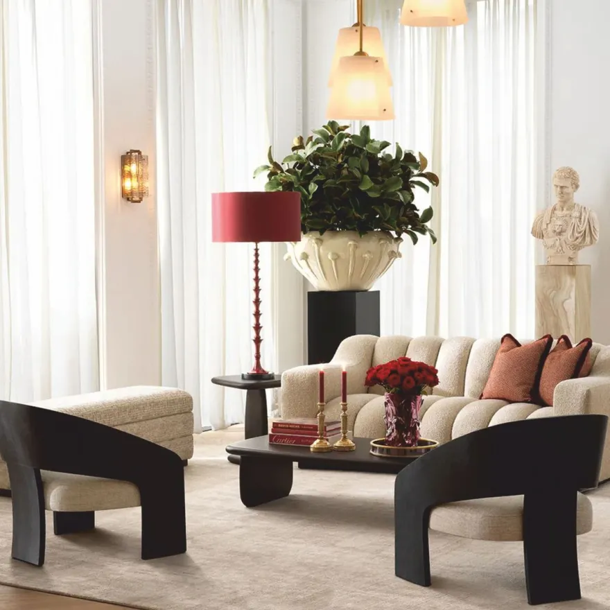 Casa Padrino Luxus Tischleuchte Bordeauxrot / Schwarz H. 112,5 cm - Luxus Qualität