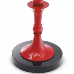 Casa Padrino Luxus Tischleuchte Bordeauxrot / Schwarz H. 112,5 cm - Luxus Qualität
