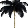Casa Padrino Luxus Tischleuchte Palme Schwarz / Gold 75 x 75 x H. 80 cm - Moderne Tischlampe im Palmen Design - Luxus Leuchten - Luxus Qualität