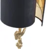 Casa Padrino Luxus Tischleuchte Messingfarben / Schwarz Ø 31 x H. 92 cm - Moderne Schreibtischleuchte mit Granitsockel - Luxus Kollektion