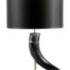 Casa Padrino Luxus Tischleuchte Silber / Schwarz Ø 45 x H. 66 cm - Luxus Kollektion