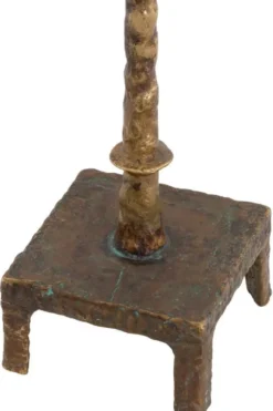 Casa Padrino Luxus Tischleuchte Vintage Messing / Beige Ø 44,5 x H. 84 cm - Schreibtischleuchte mit rundem Lampenschirm - Luxus Tischleuchten - Luxus Schreibtischleuchten - Luxus Leuchten