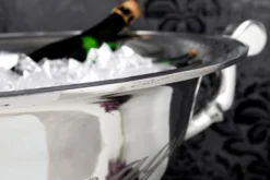 Casa Padrino Luxus Tisch Weinkühler aus Aluminium silber H 30 cm B 65 cm