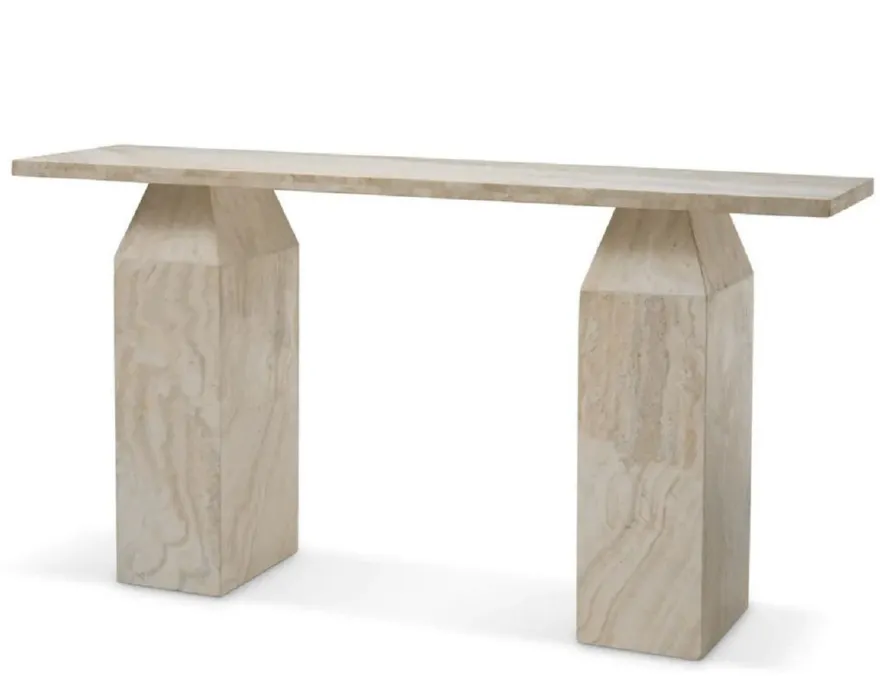 Casa Padrino Luxus Travertin Konsole Beige 150 cm - Luxus Möbel